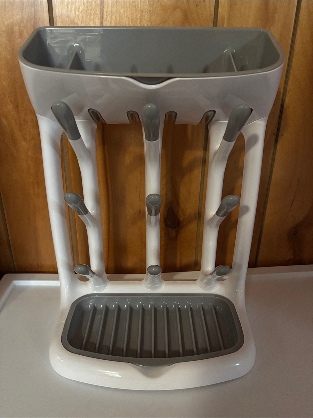 Oxo Gray Baby Bottle Drying Rack with Pegs
